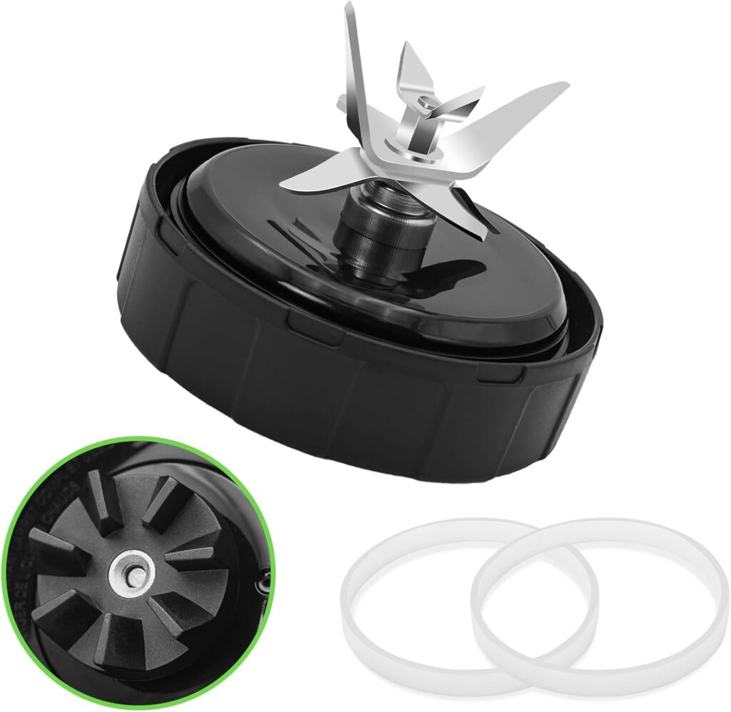 [New Model]SS101 Replacement Blade for Ninja Blender Accessories, 7-Fins Blender Blade Compatible with Nutri Ninja Foodi Power Blender SS150,SS151,SS300,SS350,SS351,CO351B,SS100,SS101,SS101C,SS101TGT