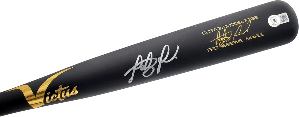 Fernando Tatis Jr. Autographed Black Game Model Baseball Bat Beckett BAS QR Stock #197450