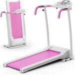 Goplus Foldable Treadmills for Home, Freestanding Folding Treadmill with 12 Preset Programs, Adjustable LCD Display, Pulse Sensors, Portable Compact Treadmill for Walking and Jogging