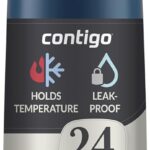 Contigo Cortland Chill 2.0 Blueberry Stainless Steel Water Bottle Vacuum-Insulated Spill-Proof Lid 24oz Ideal for Hot or Cold Drinks Interchangeable Lid Perfect for Kids & Adults