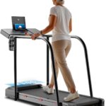 Yesoul Walking Treadmill for Seniors with Long Handrails – 4 Major Safety Protections, Emergency Stop Button, Treadmill for Home 300 lbs Capacity, Recovery Walking Machine with LED Display