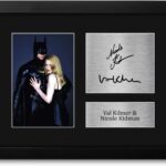 HWC Trading Val Kilmer & Nicole Kidman Batman Forever Framed Gifts Printed Signed Autograph Picture for Movie Memorabilia Fans – US Letter Size