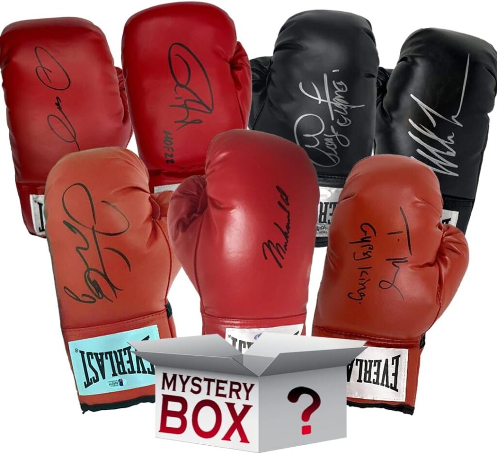 Autographed/Signed Boxing Glove Mystery Box with PSA JSA or Beckett COA