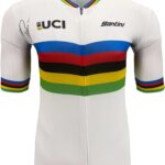 Tadej Pogacar Signed UCI 2025 World Champion Cycling Jersey White