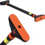 Pull Up Bar for Doorway – Adjustable No Screws Chin Up Bar for Home Gym, 440 LBS Max Load, with Level Meter & Anti-Slip Design for Strength Training,Red