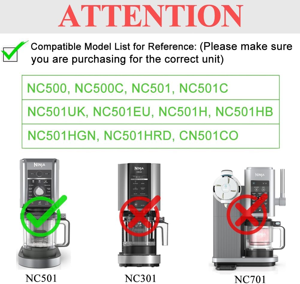 for Ninja CREAMi Deluxe Outer Bowl Lid, Reusable Replacement Lid Accessory Compatible with Ninja Creamy NC501 NC500 Series Ice Cream & Frozen Treat Maker, BPA-Free & Dishwasher Safe