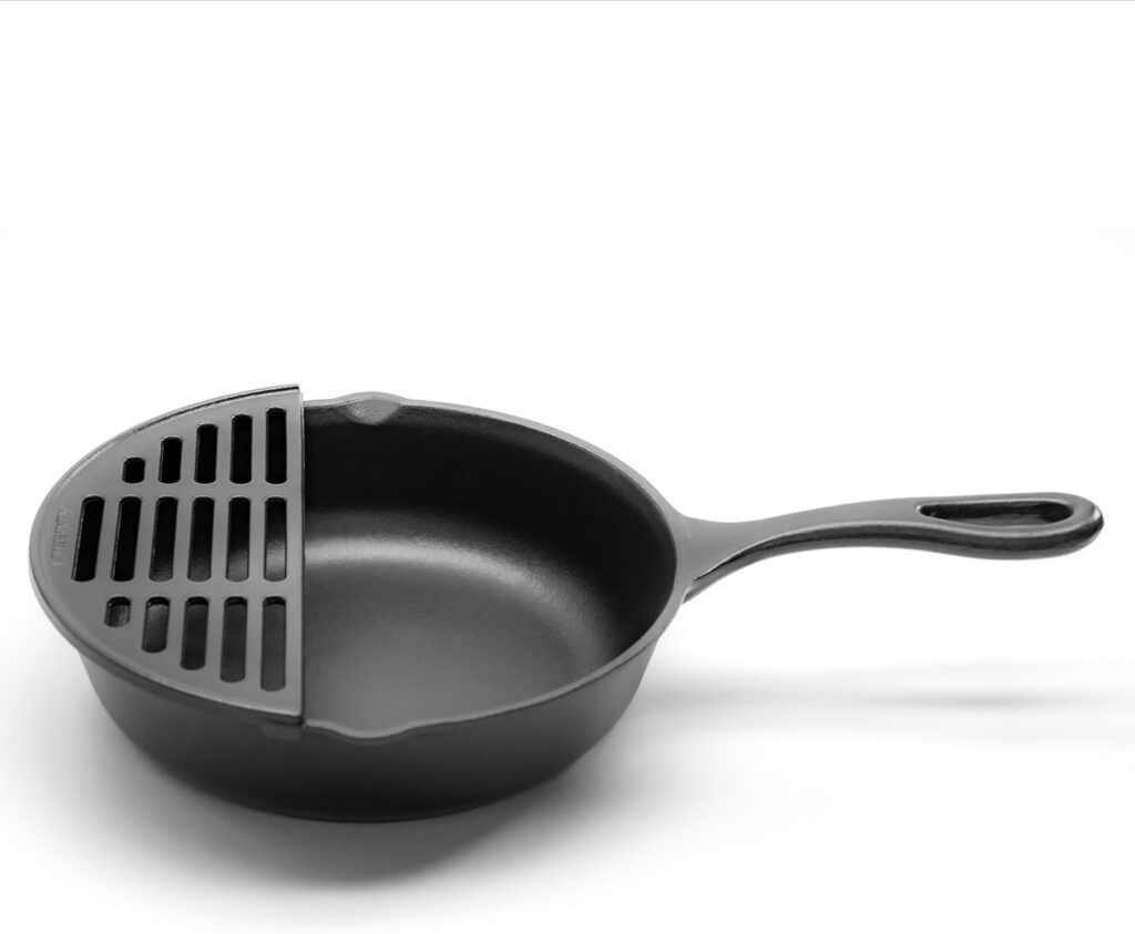 10 Inch Pre-Seasoned Cast Iron Skillets – Smooth Polished Surface with fry deck, Easy to Clean Cast Iron Pan Use in the Oven, on the Stove or Grill, Over a Campfire