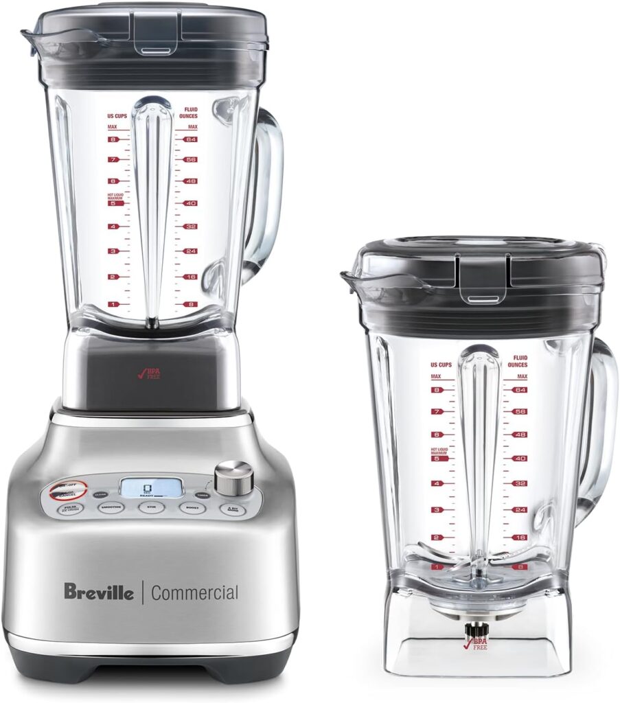 Breville Commercial Super Q Pro Blender, Brushed Stainless, CBL920BSS1BNA1, 68 oz Capacity, Brushed Stainless Steel