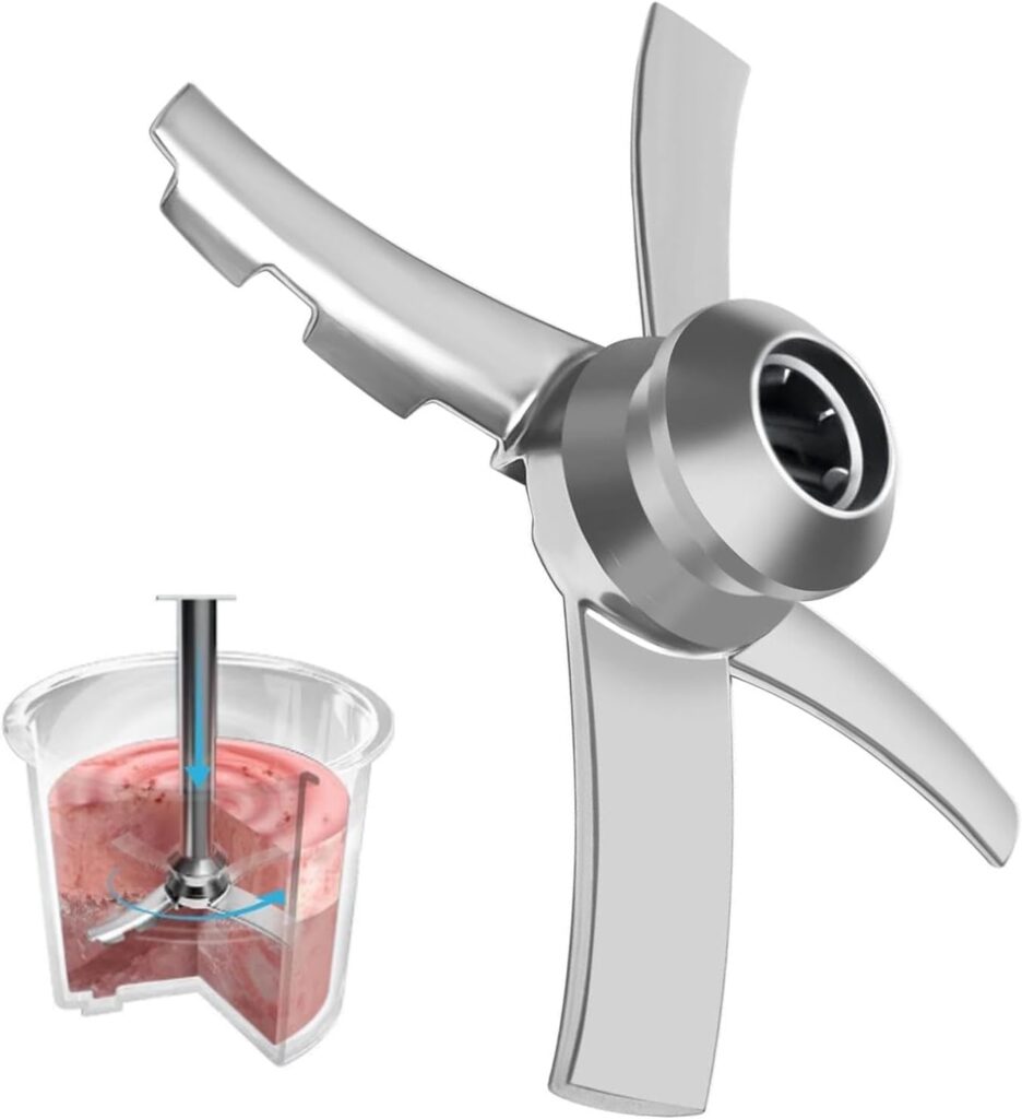 Replacement Paddle Blade for Ninja-s Creami NC500 NC300 Series Ice Cream Makers, Replacement for Creami Blade,Replacement Parts Blade for Ice Creamis Accessories for NC299AMZ(COLOR:silver)