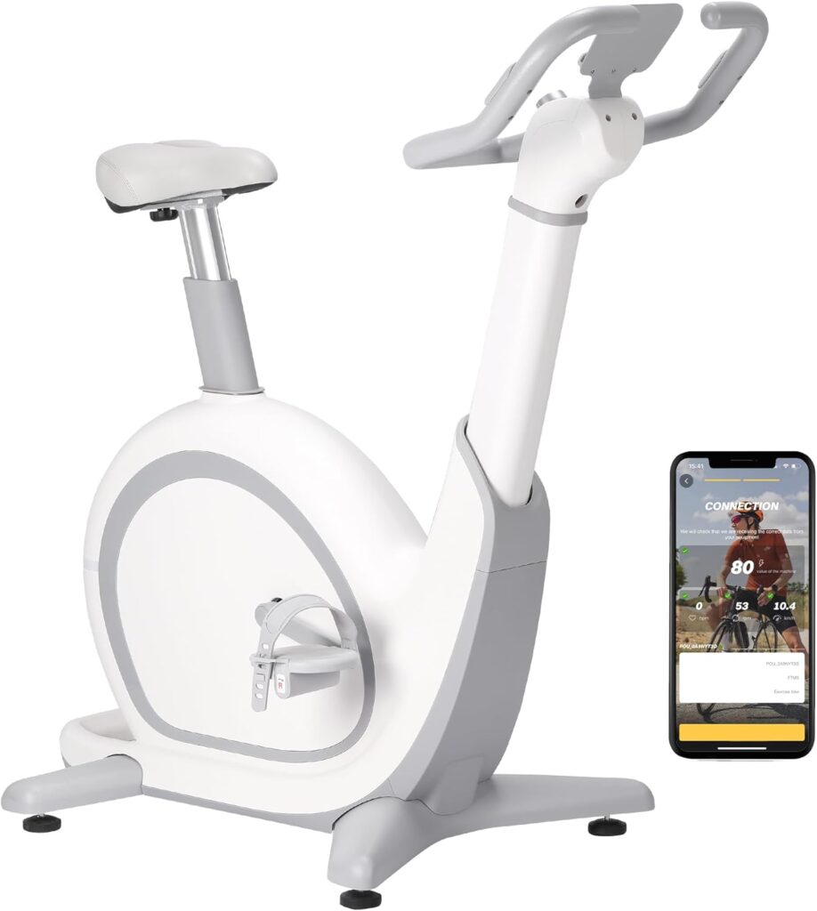 Exercise Bike,Smart Fitness Bike with 36 Levels Magnetic Resistance & 350LBS Weight Capacity,Personalized Training,LED Display & Comfortable Seat Cushion,Smart APP,for Home Gym