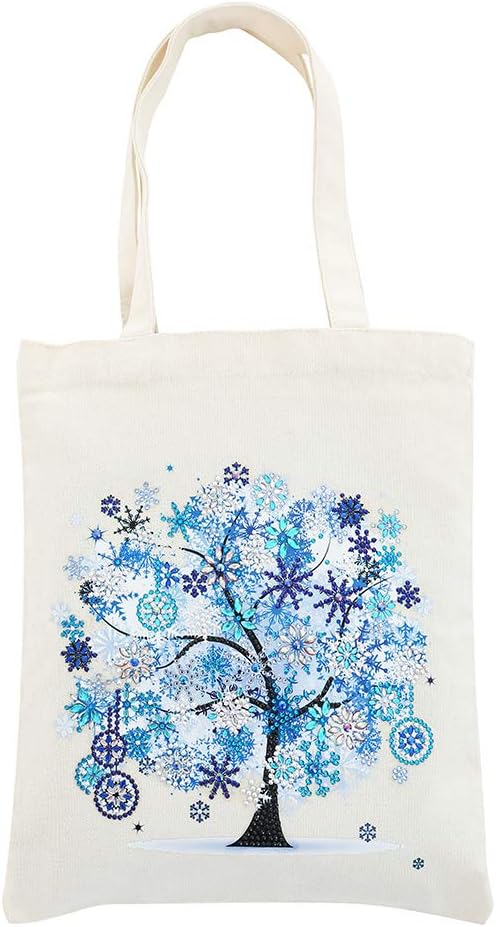 5D DIY Diamond Painting Shopping Canvas Tote Bags Art Accessories Handmade Handbags for Adult Women Organizer