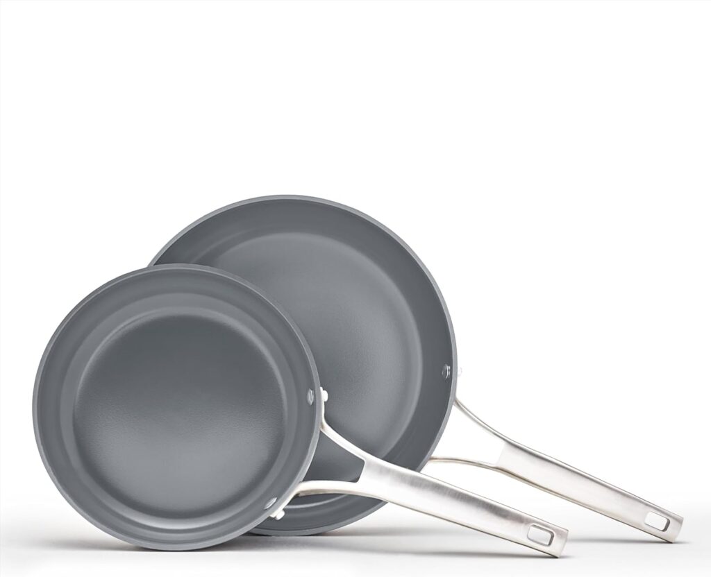 Calphalon® Premier Ceramic Nonstick 8″ and 10″ Frying Pan Set, Midnight Blue