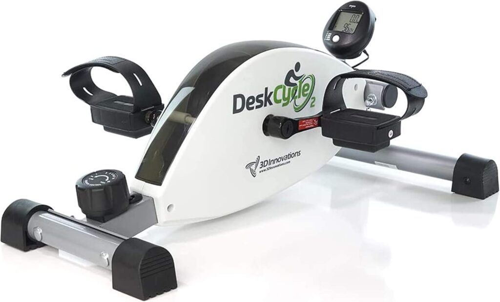 DeskCycle Under Desk Bike Pedal Exerciser – Stationary Bikes for Home & Office – Standard and Adjustable Height Versions