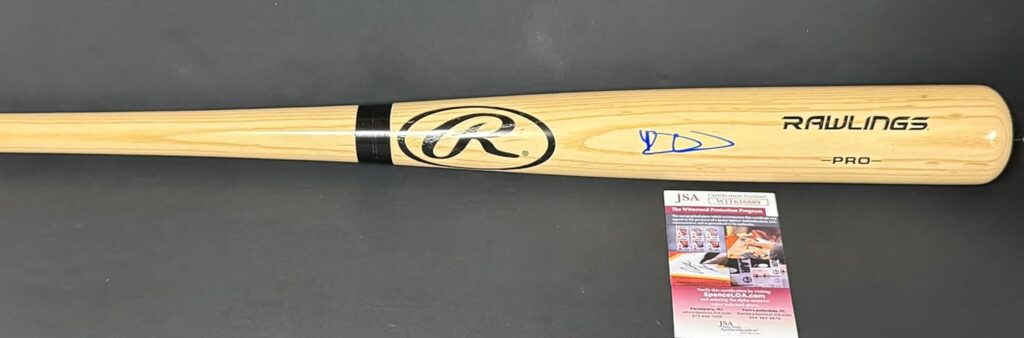 Riley Greene Detroit Tigers Autographed Signed Blonde Bat JSA Witness COA