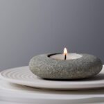 Handmade Pebble Tea Light Candle Holder Handcrafted Tealight Holder for Zen Garden, Altar, Mantle, Desk, Table, Shelf