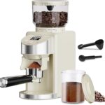 Gevi Coffee Grinder Electric,Coffee Bean Grinder with 35 Grind Settings for Espresso,Drip,French Press,Burr Coffee Grinder for Home Use,Anti-static Design,Beige