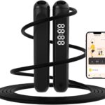 Jump Rope With Counter and App – Tangle-Free Rapid Speed Skipping Rope for Fitness, Home Exercise, Workout – Gifts for Adults, Women, Men, Kids