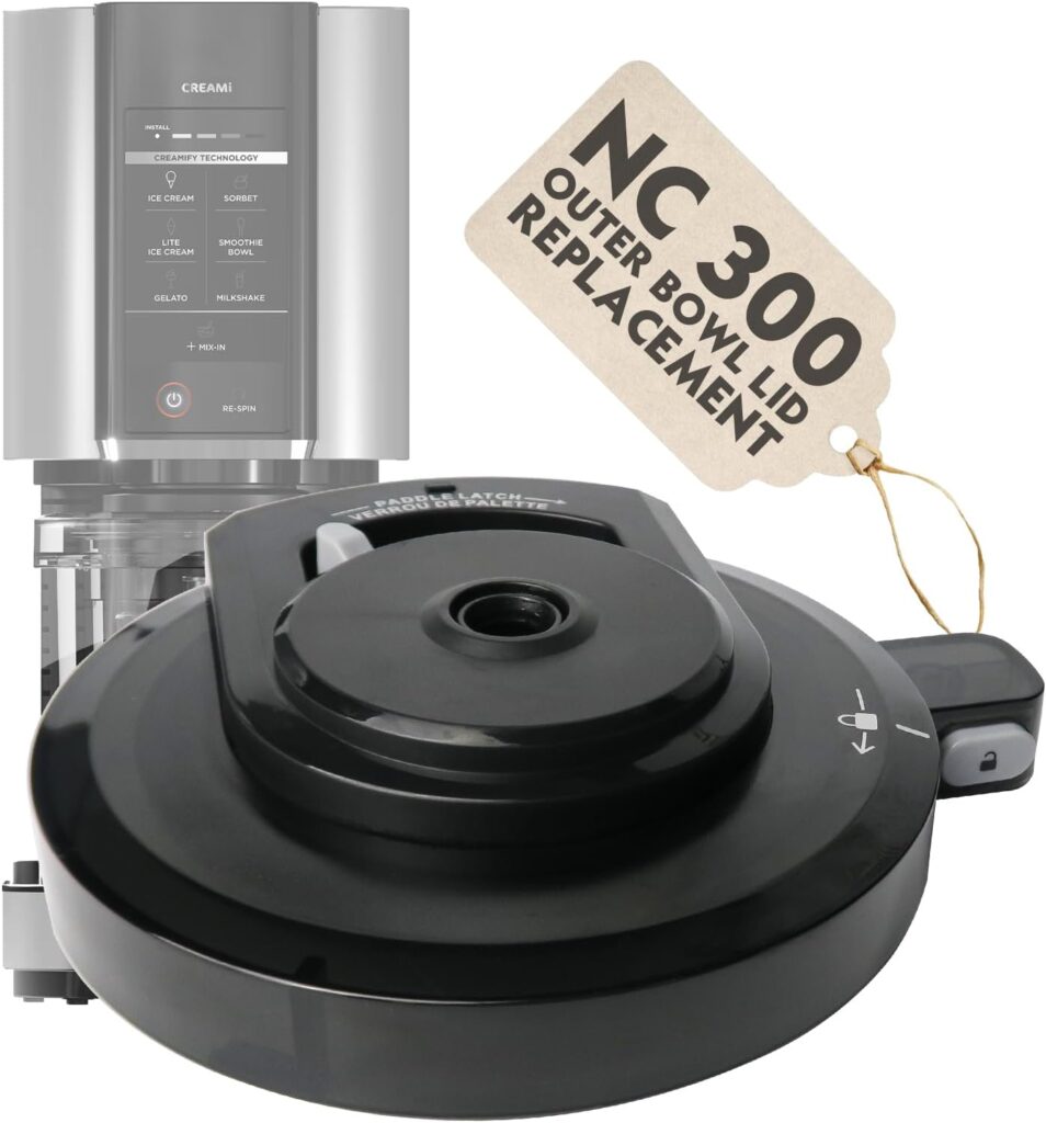Outer Bowl Lid Replacement for Ninja Creami NC301 NC300 NC299AMZ Series | BPA-Free Polycarbonate | Dishwasher-Safe Watertight Design (Lid Only)