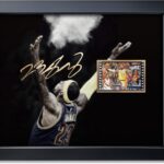 sufenvera Framed LeBron James Basketball Photo with Signed 10×8 Inch,LeBron James of The Game Film Collection Display,Gifts for Lakers James Fans