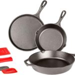 Lodge Essential Skillet Set, 7-Piece, Black