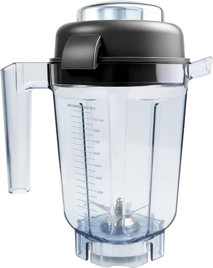 Blender Pitcher 32 oz 0.9L, Compatible with Vitamix 5200 4500 5000 6300 750 7500 VM0102 VM0103 VM0197 E310 E320 etc blender, Replace for 32 Small Blender Container Cup Jar, 10 Years Warranty
