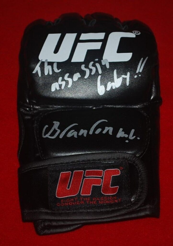 BRANDON MORENO The Assassin Baby UFC MMA Signed Glove PSA ITP COA 3C73126 – Autographed UFC Gloves
