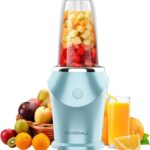 Smoothie Blender, Personal Blenders, Single Serve Smoothie Maker, Nutritious Recipe, 13.5 oz, Dishwasher Safe, Blue