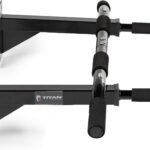 Titan Fitness 3 Position Wall Mounted Pull Up Bar ChinUp Mount Foam Grip Handles Multi Function Home Gym Exercise