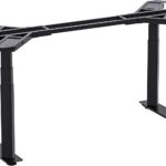 VWINDESK VJ401 Four Legs(Columns) Electric Height Adjustable Standing Desk Frame Only W/Four Motors, Ergonomic Sit Stand Up Height Adjustable Steel Base with Digital Memory Keypad (Black)