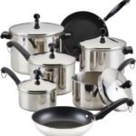 Farberware Classic Stainless Steel Cookware Pots and Pans Set, 15-Piece,50049,Silver
