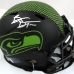 Brian Bosworth Autographed Seahawks Eclipse Speed Mini Helmet-Beckett W Hologram Silver
