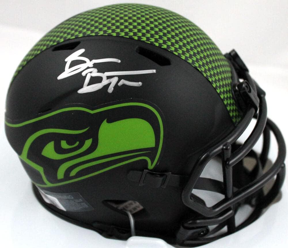 Brian Bosworth Autographed Seahawks Eclipse Speed Mini Helmet-Beckett W Hologram Silver