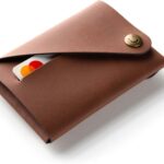 Crazy Horse Craft Slim Front Pocket Wallet, Minimalist Business Credit Card Holder for Men and Women, Recycled Italian Leather Coin Pouch, Classic Brown