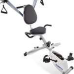 Stamina Foldable Exercise Bike and Strength System With Smart Workout App and 250 Pound Weight Capacity for Home Workout, Gray