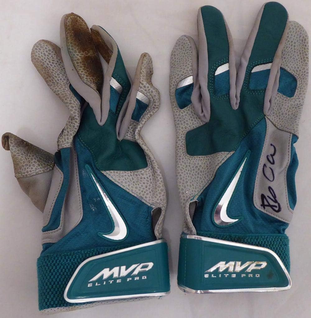 Robinson Cano Autographed Seattle Mariners Game Used Nike Batting Gloves With Signed Certificate SKU #138703 – MLB Game Used Gloves