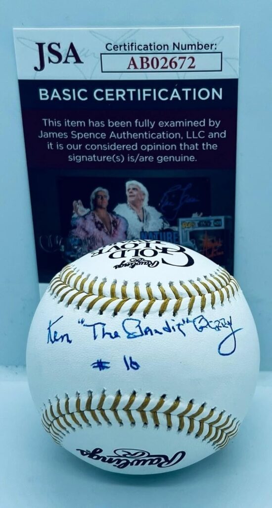 Ken Berry White Sox Angels signed Glove Baseball Ball autographed JSA – Autographed Baseballs