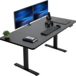 VIVO Electric 60 x 30 in Standing Desk, Memory Height Adjustment, 1B Series, Black Top Black Frame, DESK-KIT-1B6B-30
