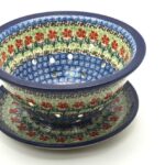 Polish Pottery Berry Bowl with Saucer – Maraschino
