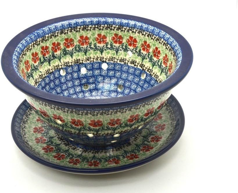 Polish Pottery Berry Bowl with Saucer – Maraschino