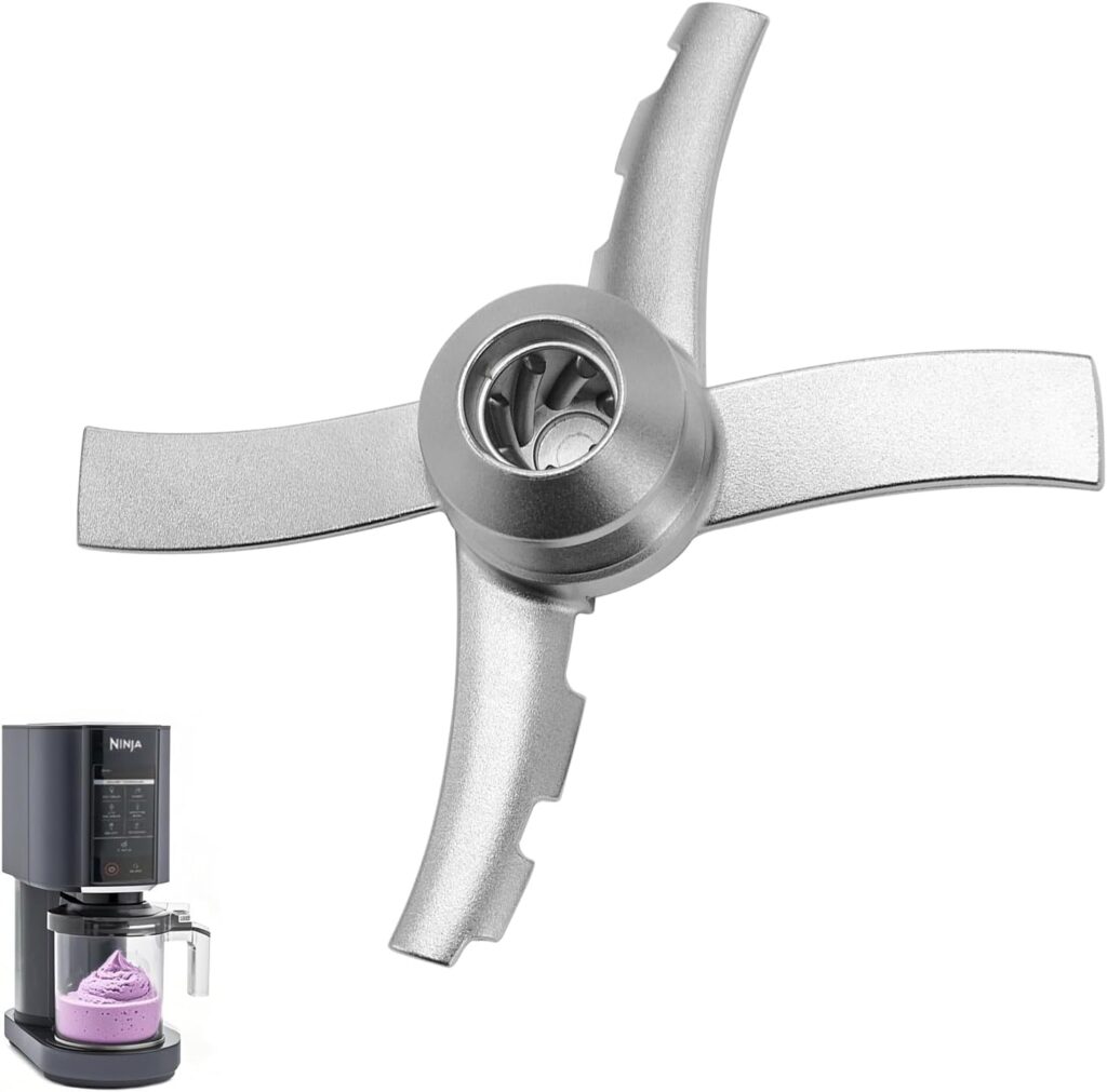 Replacement Paddle Blade Ninja Creami NC300 Series Ice Cream Maker, 304 Stainless Steel Blender Blade Replacement Compatible with NC299AMZ, NC301, CN305A, NC201, NC101 Ninja Creami Accessories
