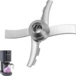 Replacement Paddle Blade Ninja Creami NC300 Series Ice Cream Maker, 304 Stainless Steel Blender Blade Replacement Compatible with NC299AMZ, NC301, CN305A, NC201, NC101 Ninja Creami Accessories