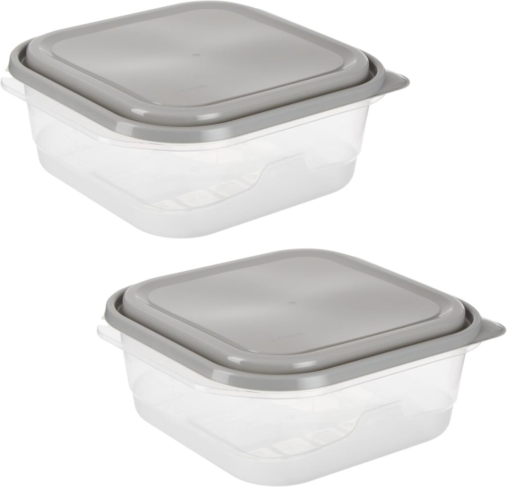 GoodCook EveryWare Extra Large Square Food Storage Container, 2 Pack, BPA Free