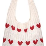 Crochet Tote Bag, Beach Mesh Knitted Shoulder Handbags Aesthetic Shopping Casual Travel Foldable Hobo Bags for Women