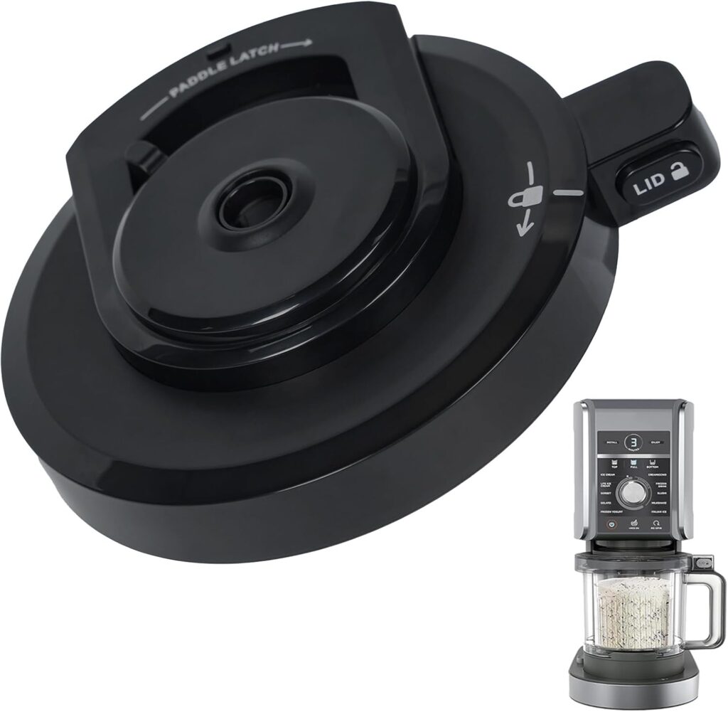 Outer Bowl Lid Replacement Compatible with Ninja Creami Deluxe NC500 Series Ice Cream Makers Machine, Replacement Cover Lid for Ninja Creamy NC500, NC501, NC501H, NC501HBL, NC501HGN and CN501CO
