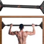 Sportneer Pull Up Bar: Strength Training Chin up Bar without Screws – Adjustable 29.5”-37” Width Locking Mechanism Pull-up Bar for Doorway – Max Load 440lbs for Home Gym Upper Body Workout, Non-slip