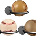 Baseball&Softball Display Memorabilia Holder Baseball Bat Storage Baseball Display Holders Heavy-Duty Wall Mount Rack for Collectibles Black 3PCS Hardware Included (3 Pack)