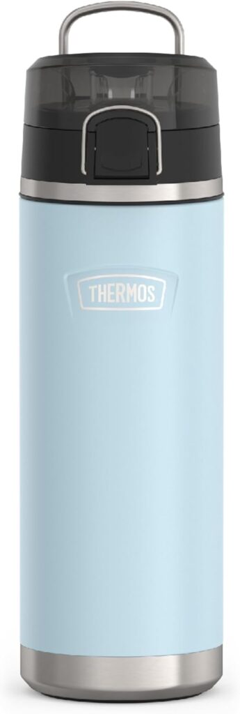 THERMOS ICON SERIES Stainless Steel Water Bottle with Spout – 24 Ounce, Glacier – Vacuum Insulated Water Bottle with Lid