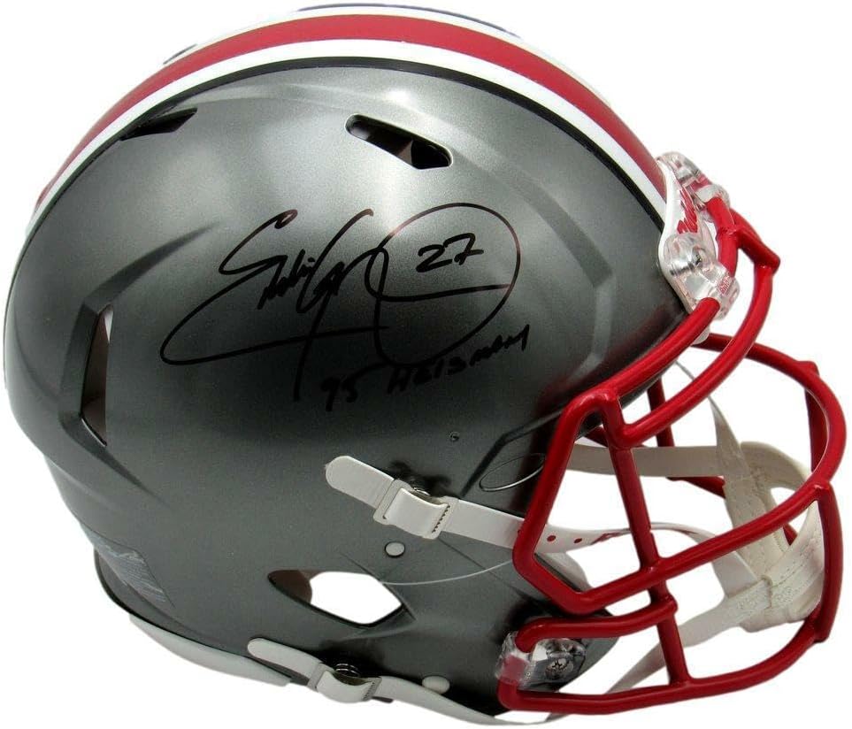 Eddie George Signed Ohio State Speed Full Size FLASH Authentic Helmet Beckett – Autographed College Helmets