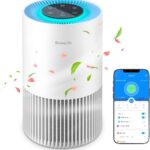 GoveeLife Smart Air Purifiers for Bedroom, Portable Filter Cleaner with WiFi Alexa Control for Pet Hair Odors Pollen Smoke, 24dB Quiet Air Purifier with 3 Speeds, Timer, Aromatherapy for Desktop
