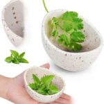 Pottery Herb Stripper Bowl, Ceramic Herb Stripper, Easy to Clean and Use, Suitable for Peeling Off The Leafy Assembly